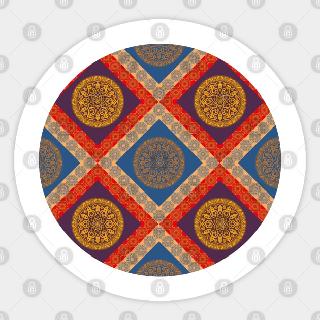 Arabesque Pattern (Decorative Border) Sticker by The Ministry of Fashion Prints